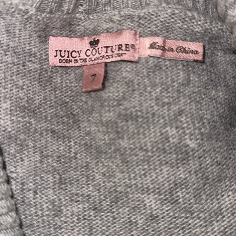 Juicy Couture Gray Button Front Collared Cardigan - image 8